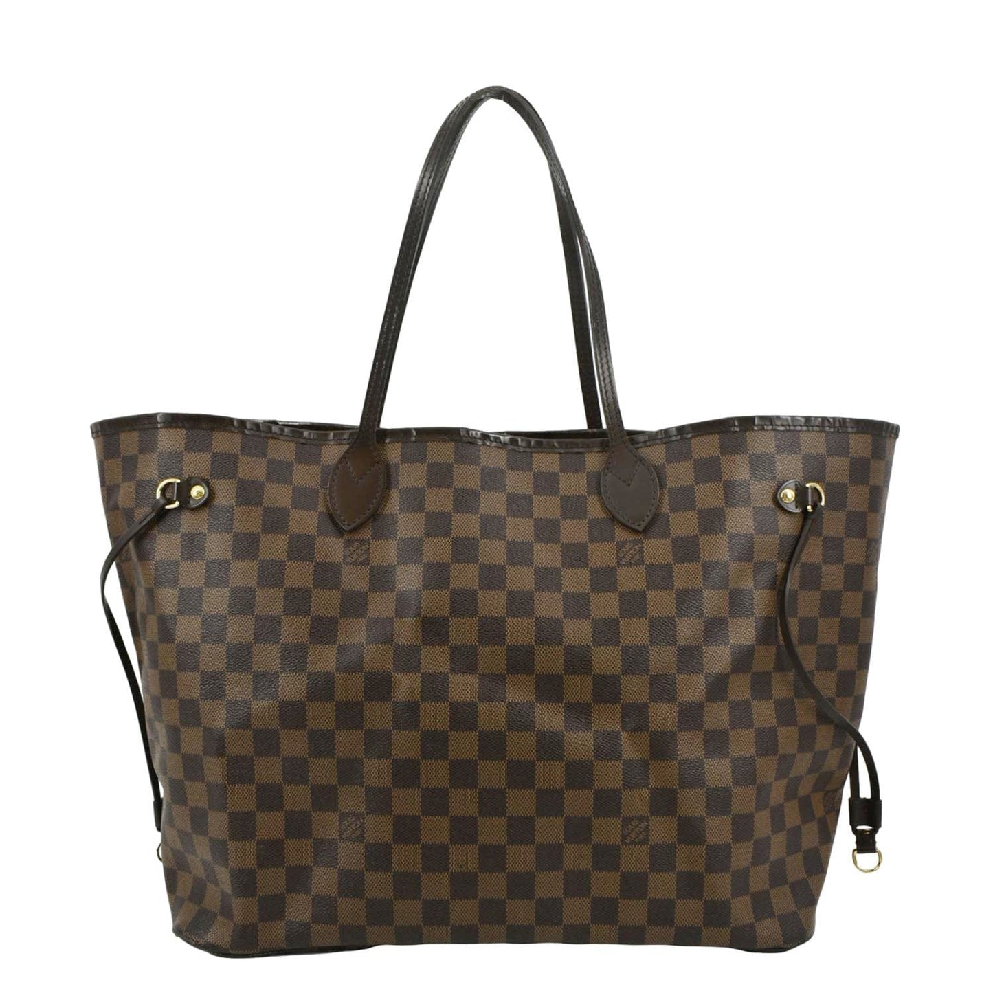 LOUIS VUITTON Neverfull GM Damier Ebene Tote Shoulder Bag Brown