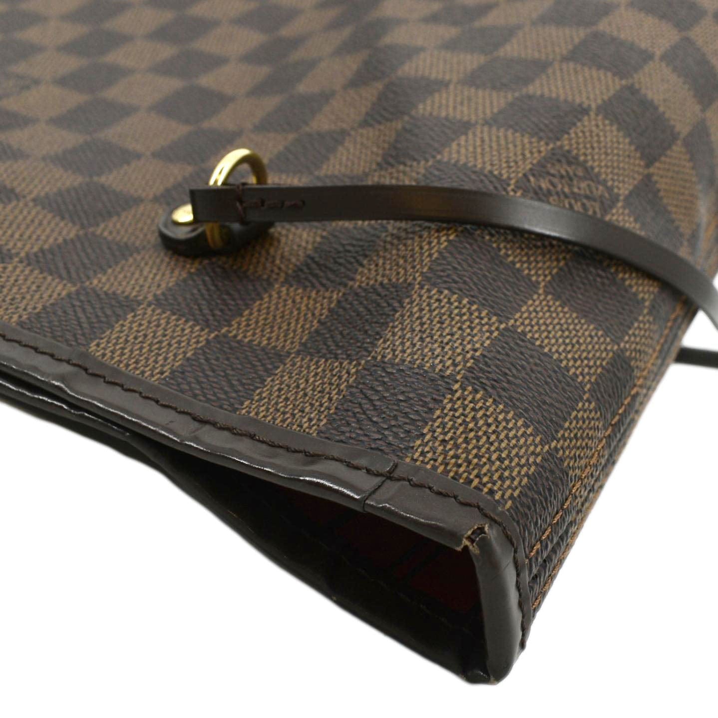 LOUIS VUITTON Neverfull GM Damier Ebene Tote Shoulder Bag Brown
