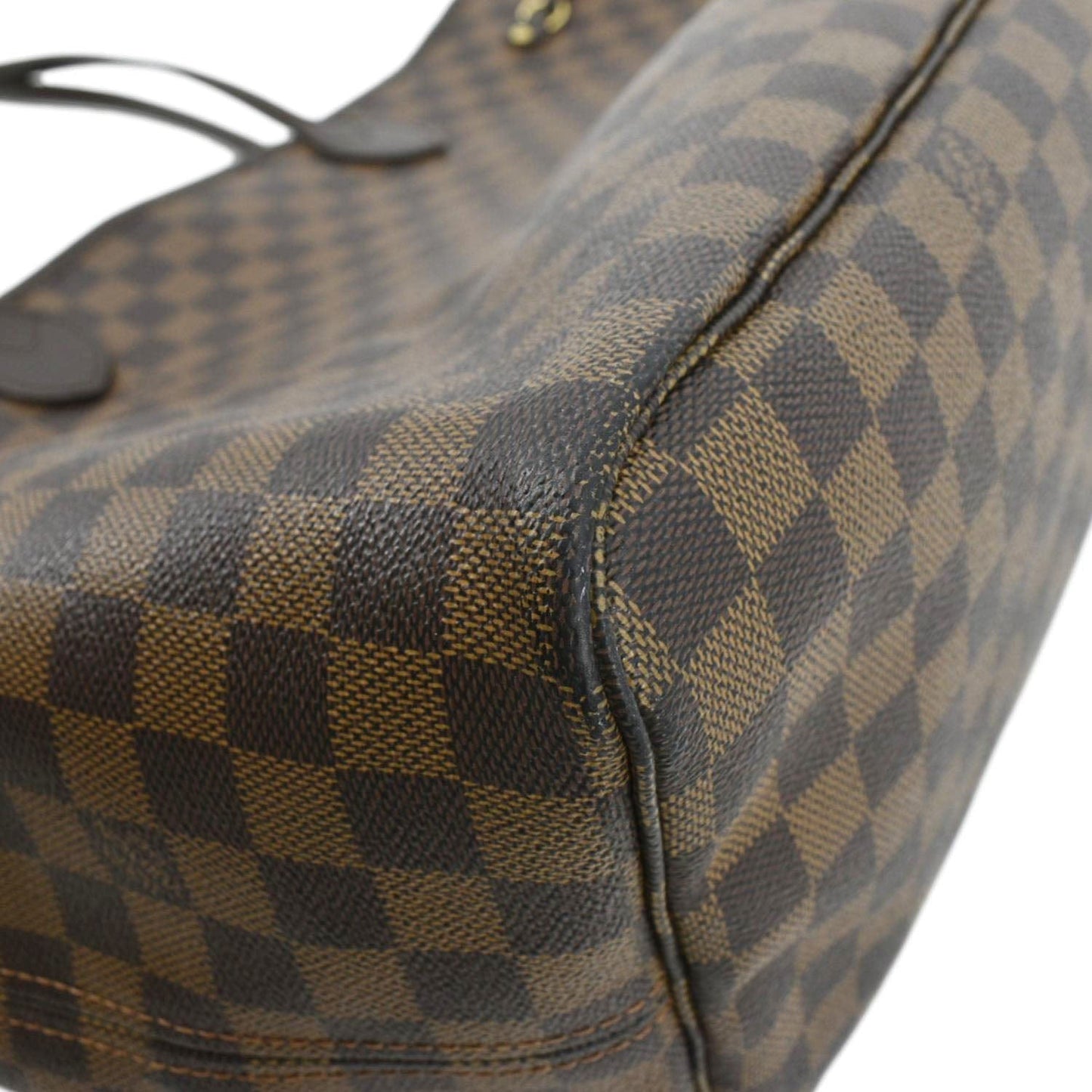 LOUIS VUITTON Neverfull GM Damier Ebene Tote Shoulder Bag Brown
