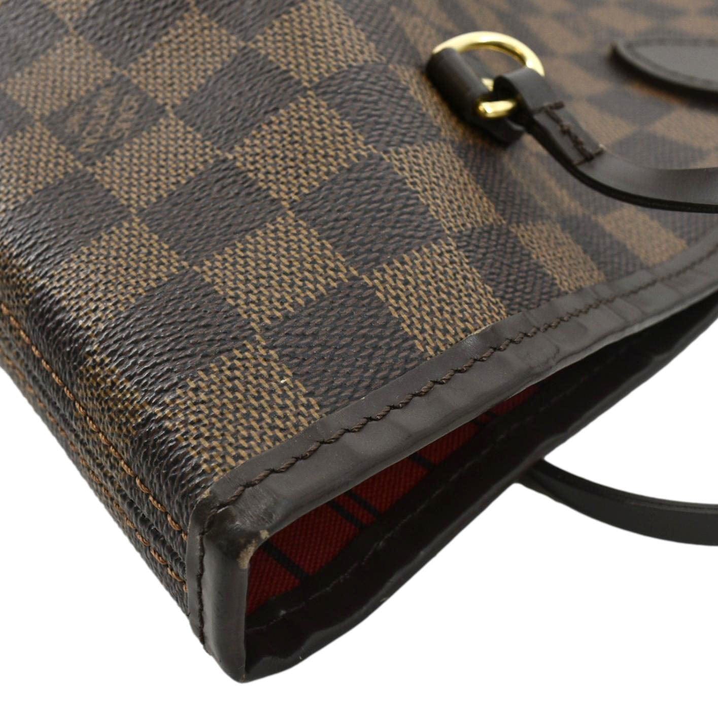 LOUIS VUITTON Neverfull GM Damier Ebene Tote Shoulder Bag Brown