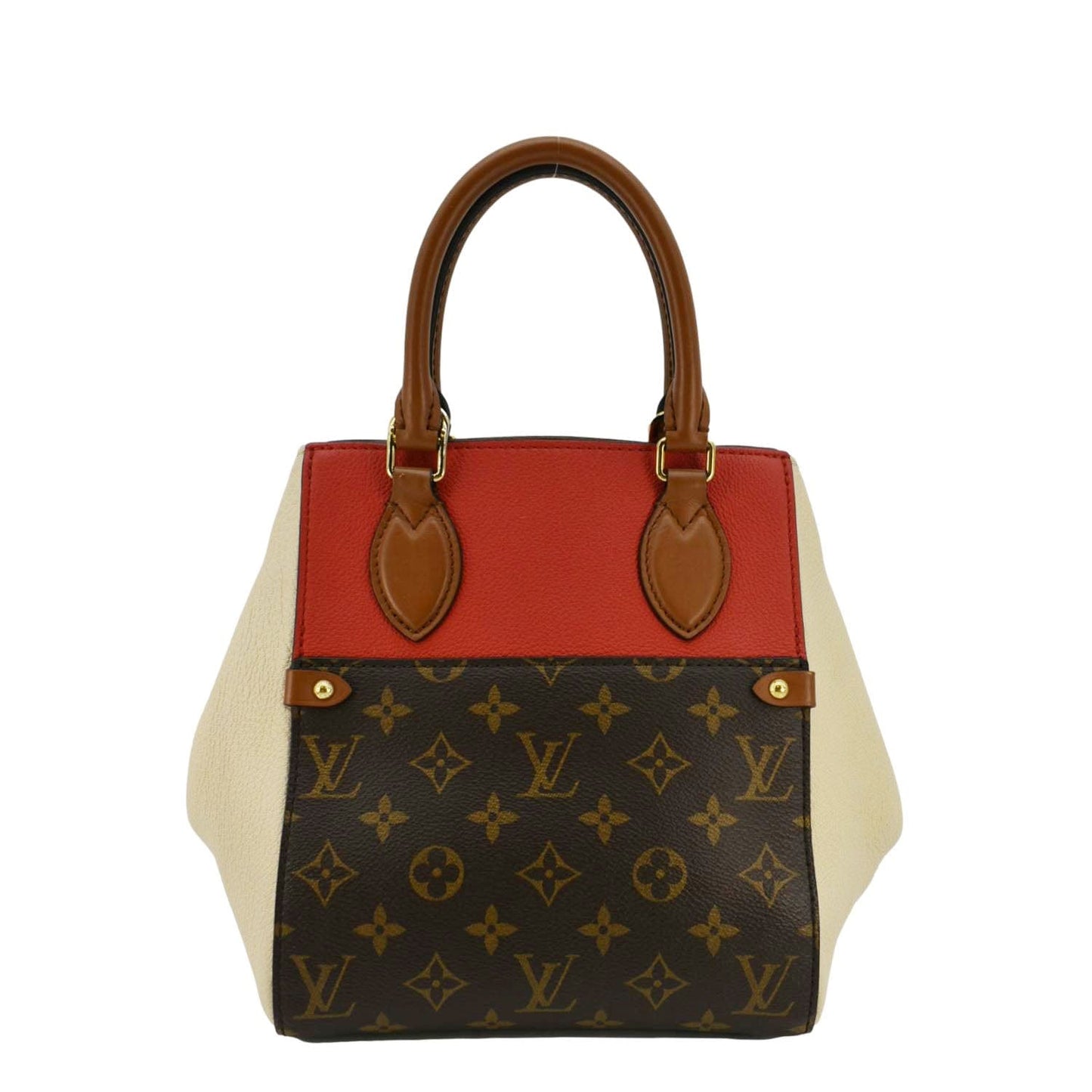 LOUIS VUITTON Fold MM Monogram Canvas Tote  Bag Red