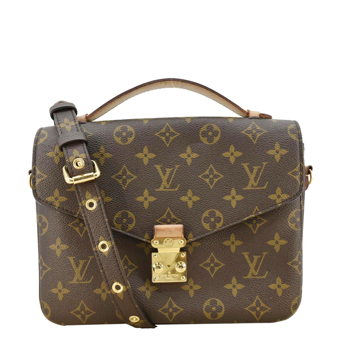 LOUIS VUITTON Metis Pochette Monogram Canvas Crossbody Bag Brown