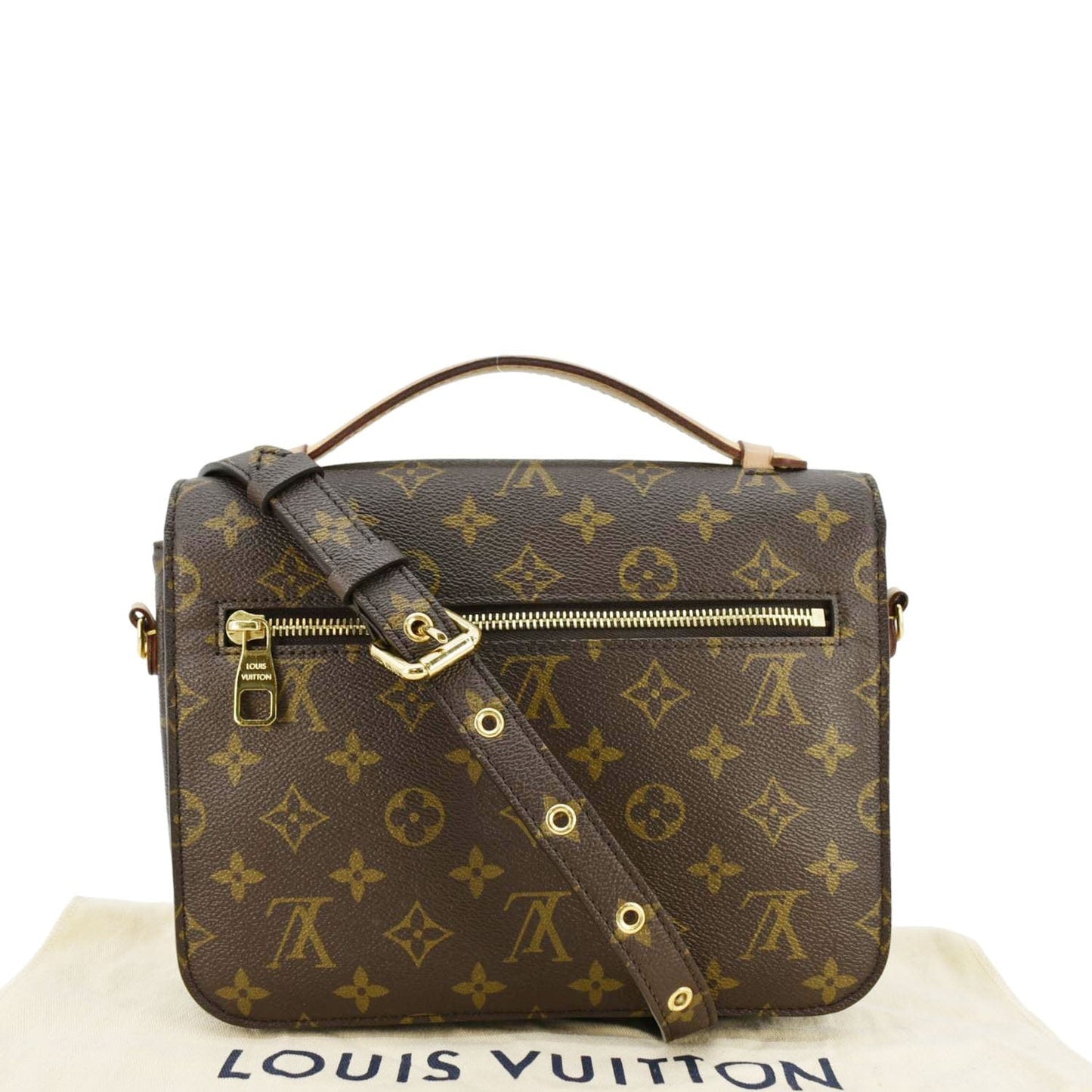 LOUIS VUITTON Metis Pochette Monogram Canvas Crossbody Bag Brown