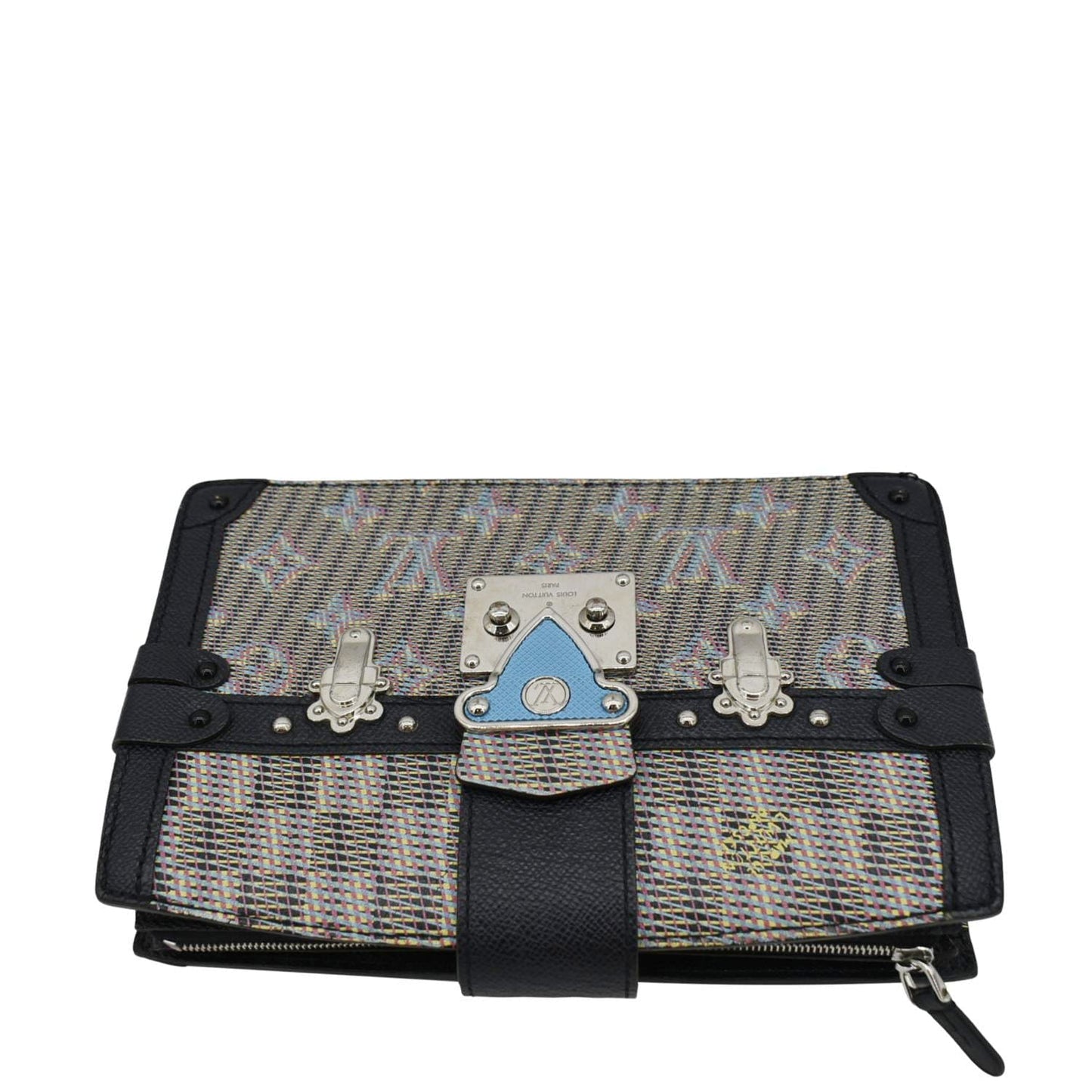 LOUIS VUITTON Trunk Clutch Damier Monogram LV Pop Crossbody Bag Multicolor