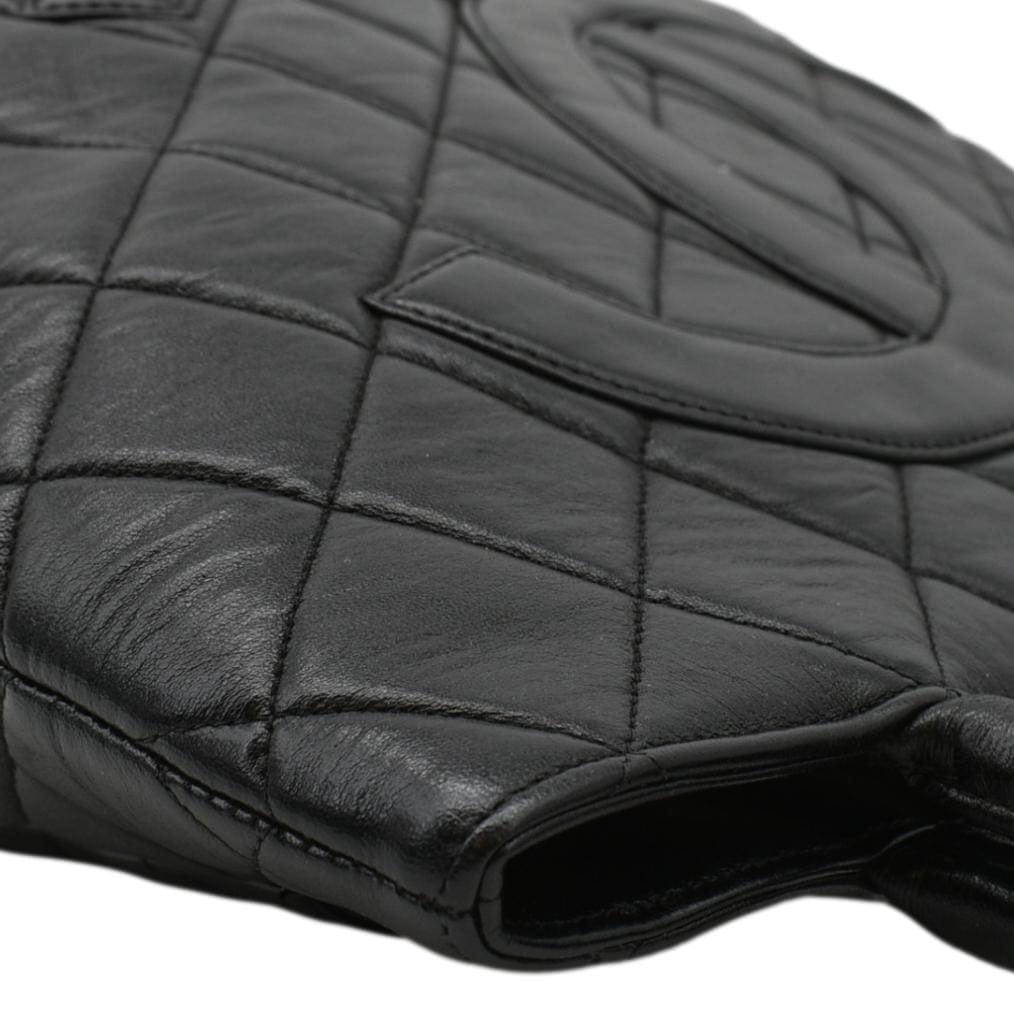 CHANEL Medallion Quilted Caviar Leather Tote Bag Black