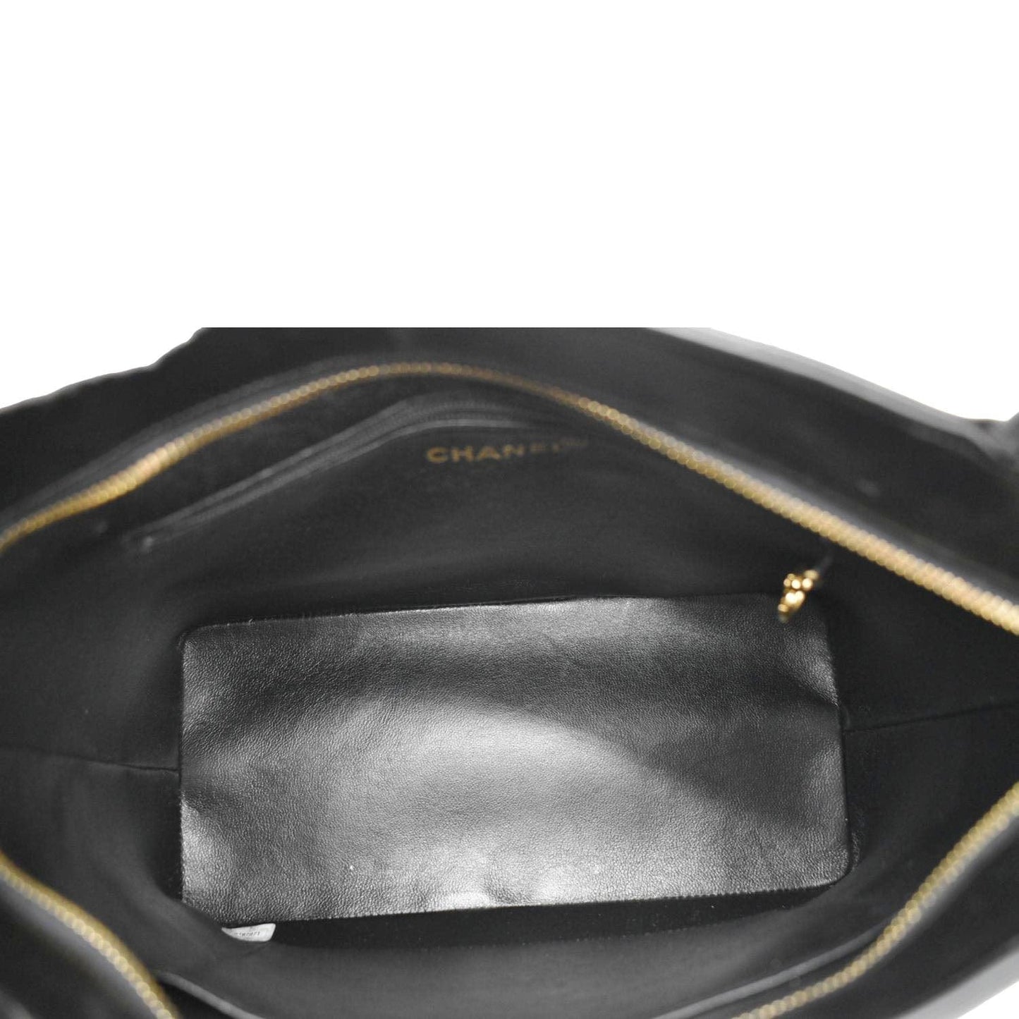 CHANEL Medallion Quilted Caviar Leather Tote Bag Black