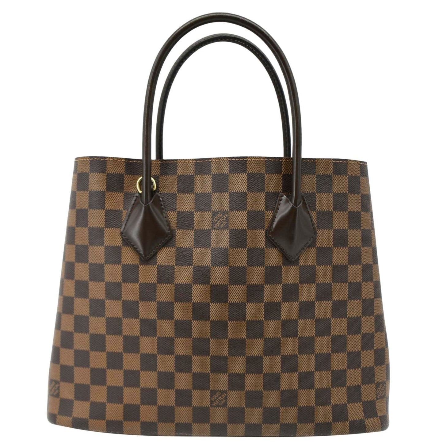 LOUIS VUITTON Kensington Damier Ebene Tote Bag Brown