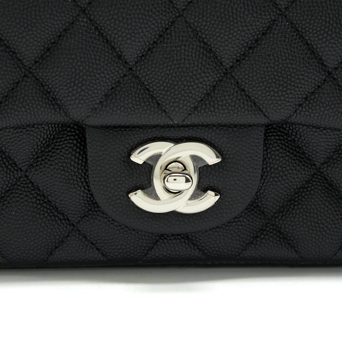 Chanel Mini square flap bag Caviar black SHW
