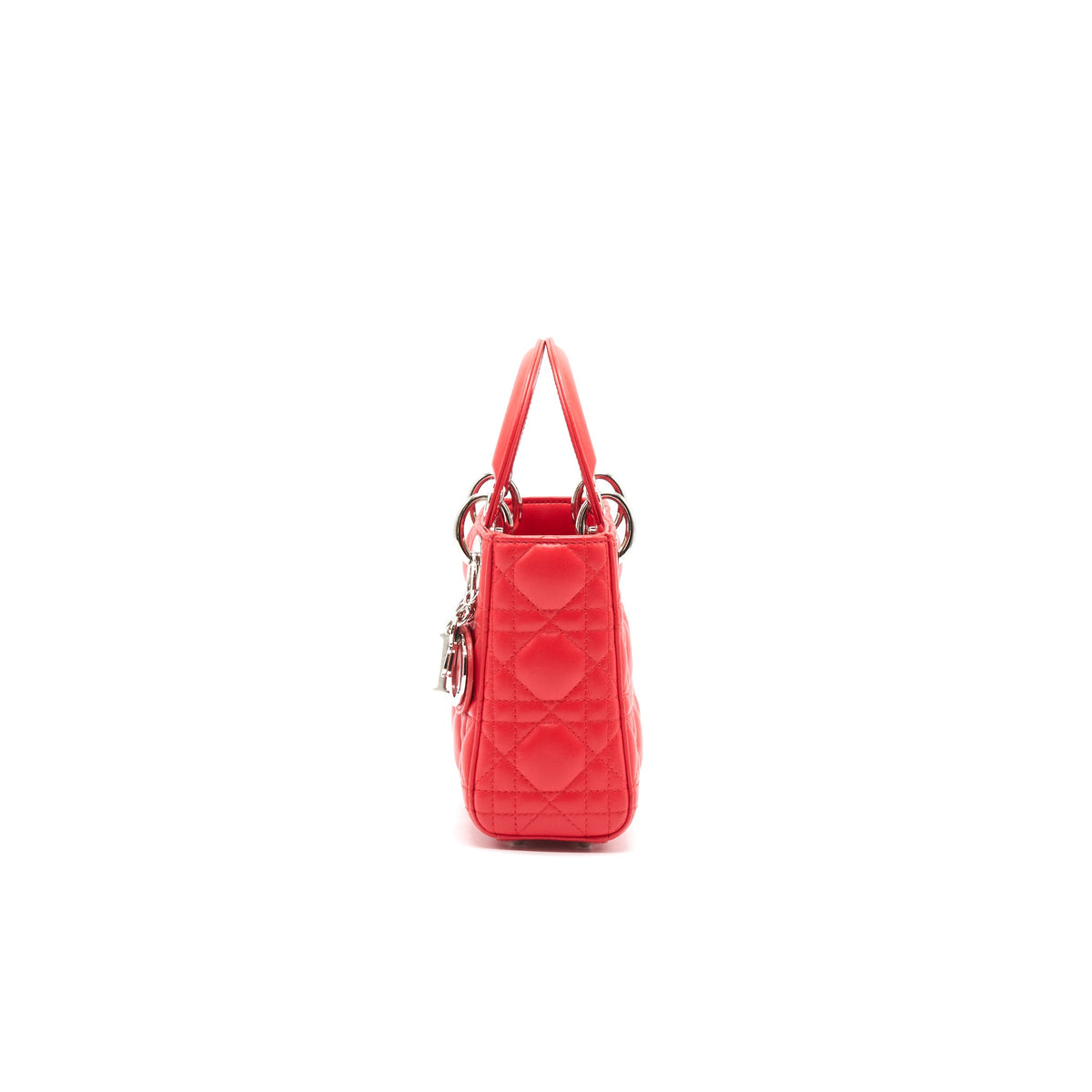 Dior Lady Dior Mini Tomato Red SHW With Small Scarf