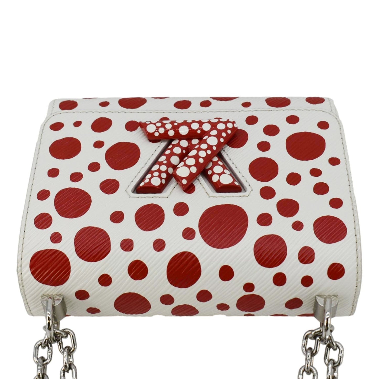 LOUIS VUITTON LV X YK Twist PM Infinity Dots Epi Leather Crossbody Bag Red