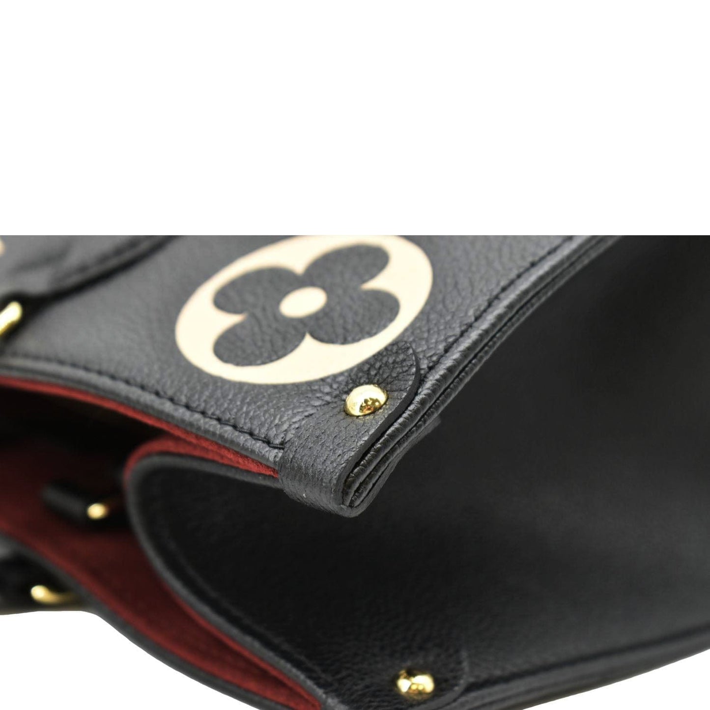 LOUIS VUITTON Onthego MM Giant Monogram Empreinte Leather Tote Bag Bicolor