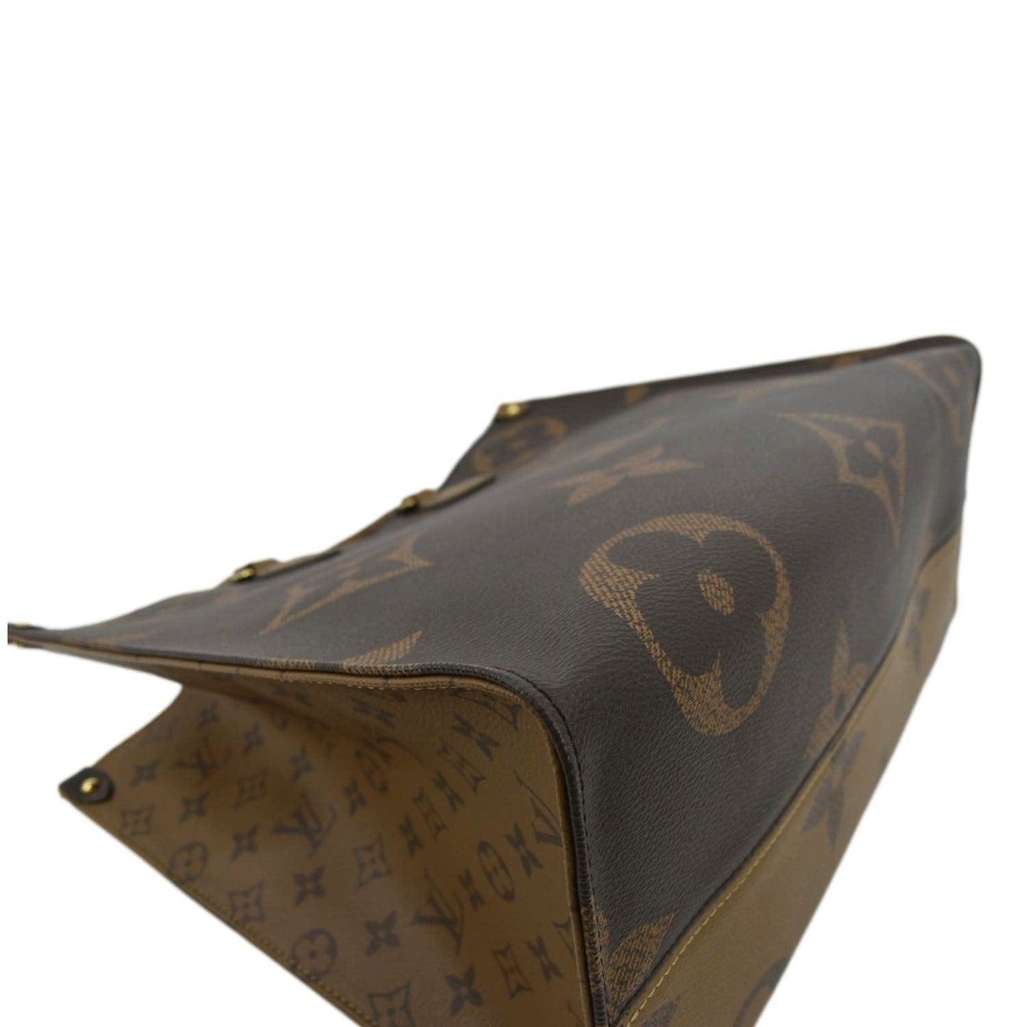 LOUIS VUITTON Onthego GM Giant Monogram Canvas Tote Shoulder Bag Brown