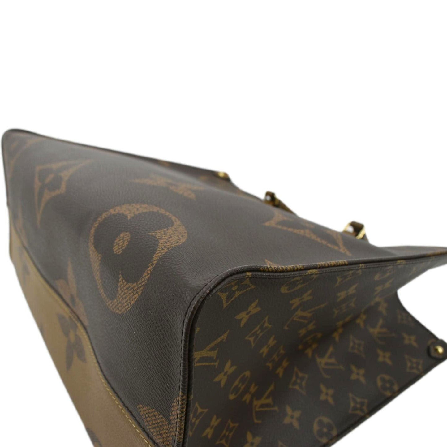 LOUIS VUITTON Onthego GM Giant Monogram Canvas Tote Shoulder Bag Brown