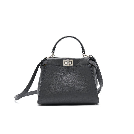 Fendi Peekaboo Iconic Mini Grey SHW