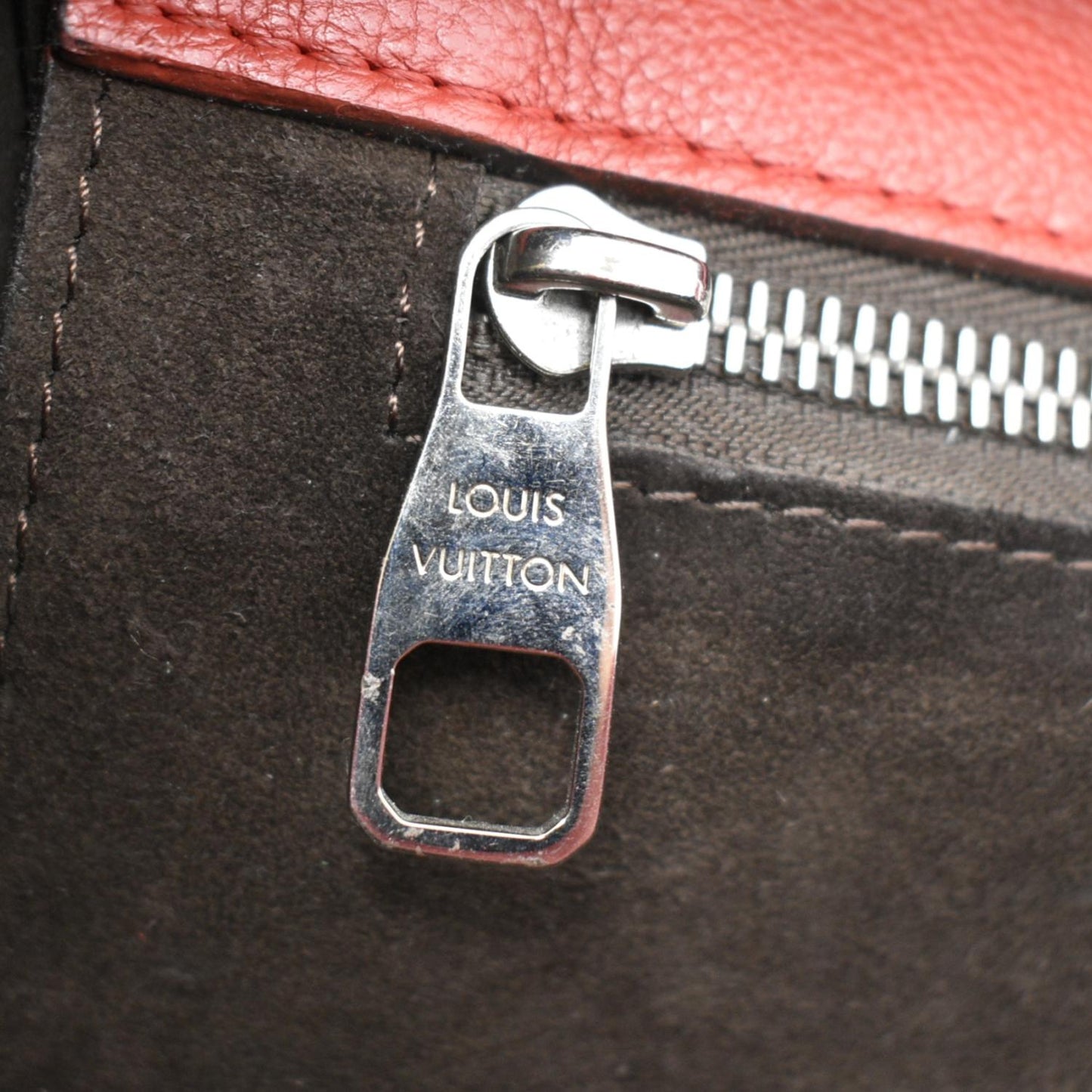 LOUIS VUITTON W BB Tote Monogram Velours Tote Shoulder Bag Red