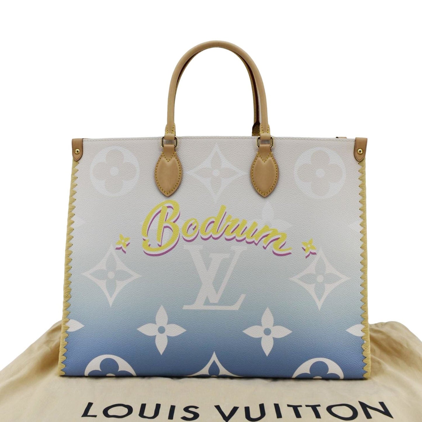 LOUIS VUITTON Okinawa Onthego GM By The Pool Canvas Tote Bag Multicolor