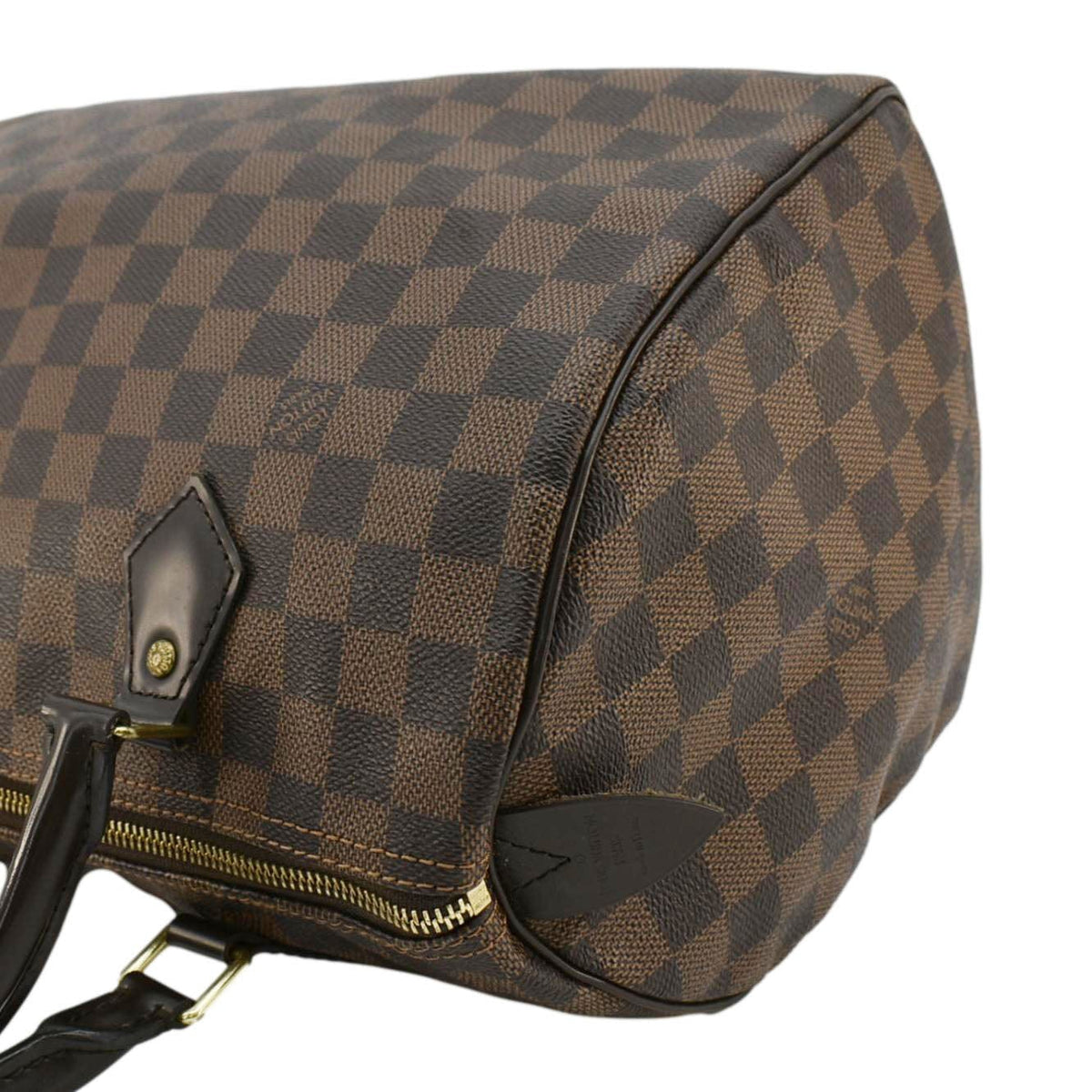 LOUIS VUITTON Speedy 30 Damier Ebene Satchel Bag Brown