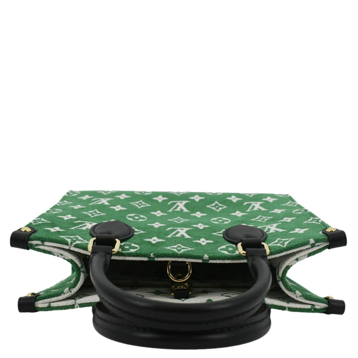 LOUIS VUITTON Onthego PM Monogram Velvet Tote Shoulder Bag Green