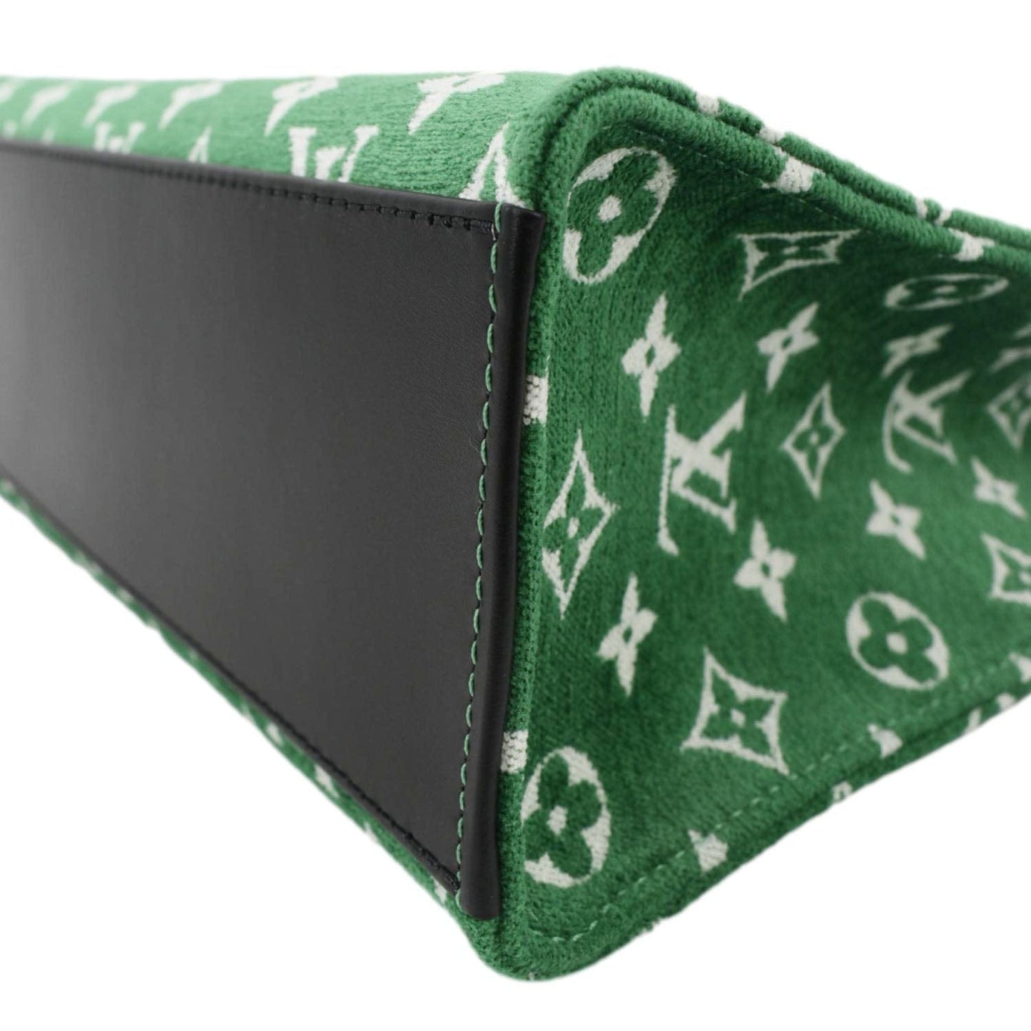 LOUIS VUITTON Onthego PM Monogram Velvet Tote Shoulder Bag Green