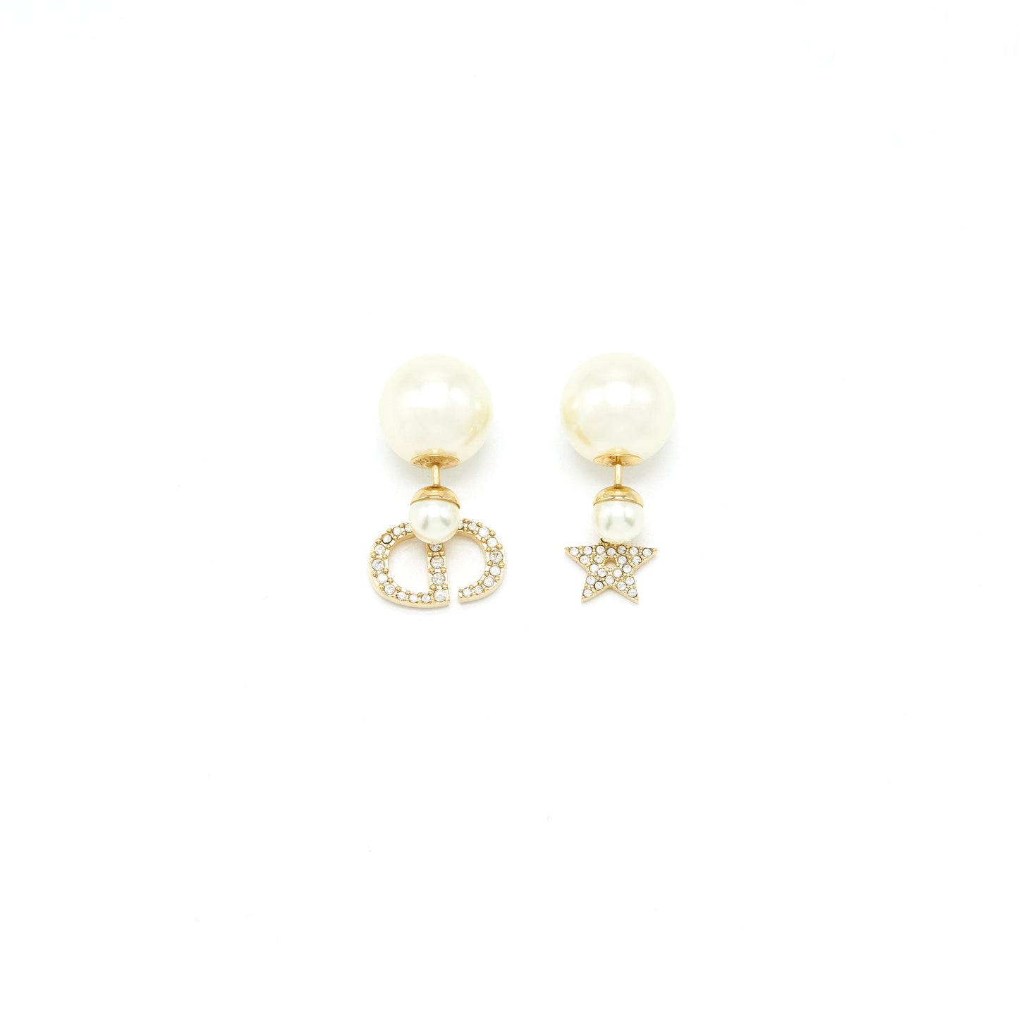 Dior CD and Star with pearl drop earring