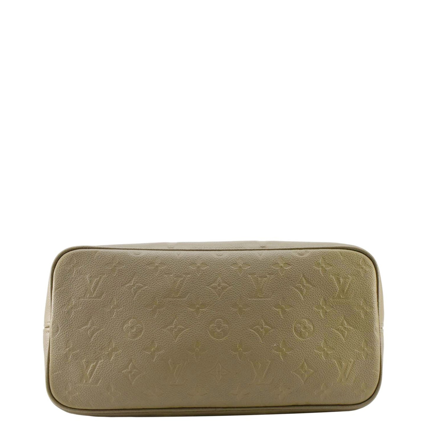 LOUIS VUITTON Neverfull MM Empreinte Leather Tote Shoulder Bag Beige