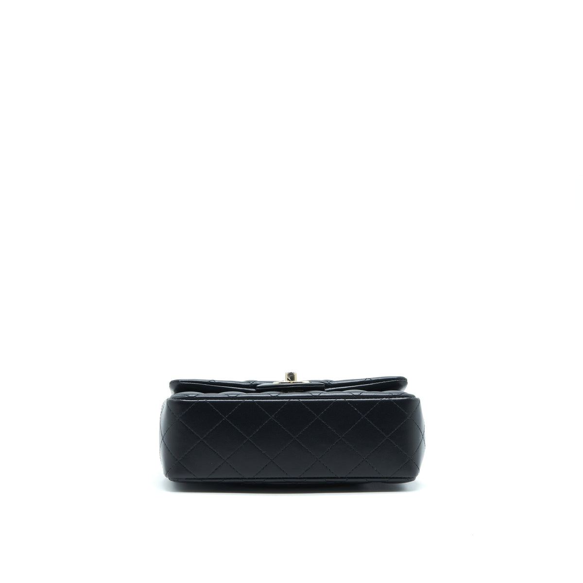 Chanel Mini Rectangular Flap Bag Lambskin Black LGHW(Microchip）