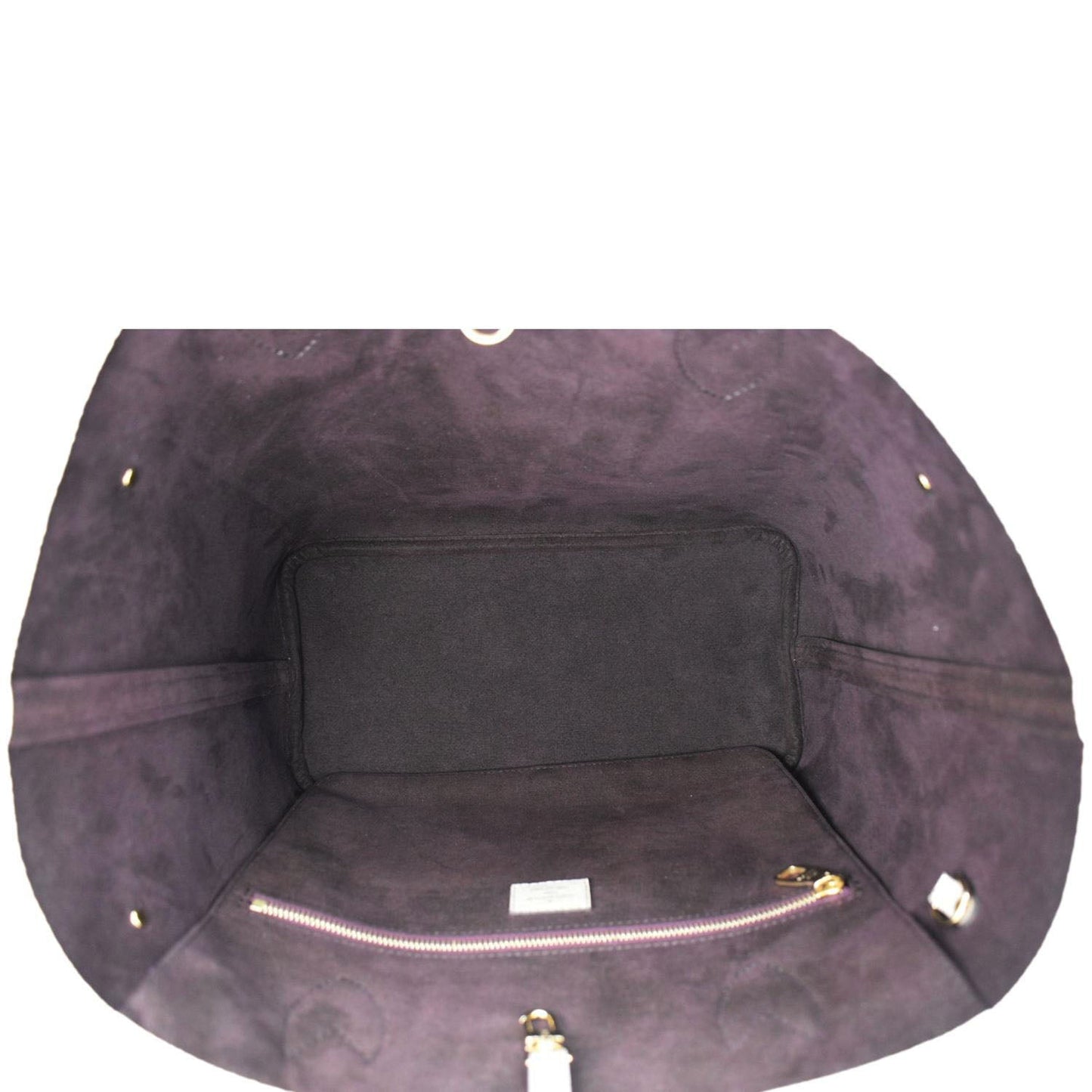 LOUIS VUITTON Neverfull MM Empreinte Leather Tote Shoulder Bag Beige