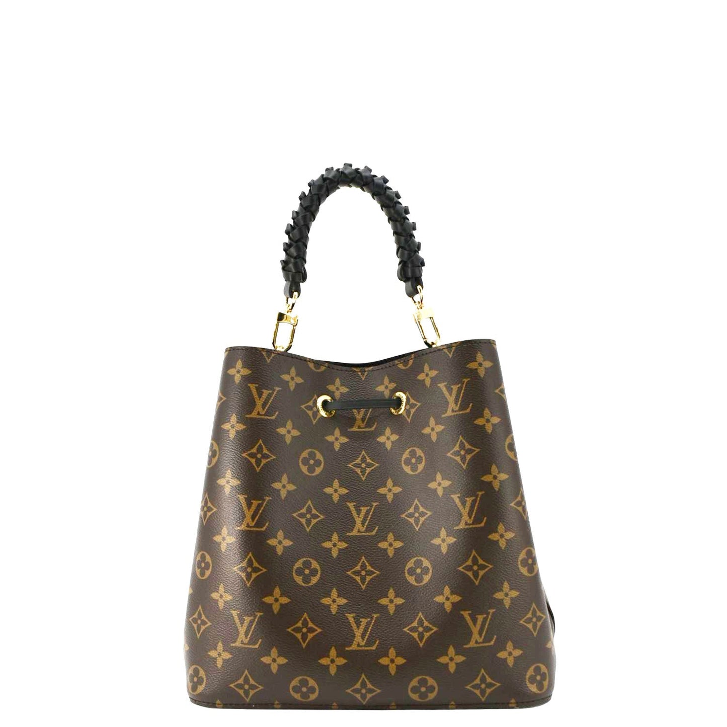 LOUIS VUITTON Neonoe MM Monogram Canvas Shoulder Bag Black