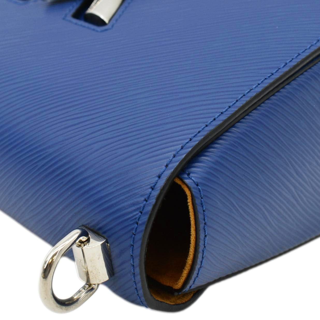 LOUIS VUITTON Twist MM Braided Handle Epi Leather Shoulder Bag Blue