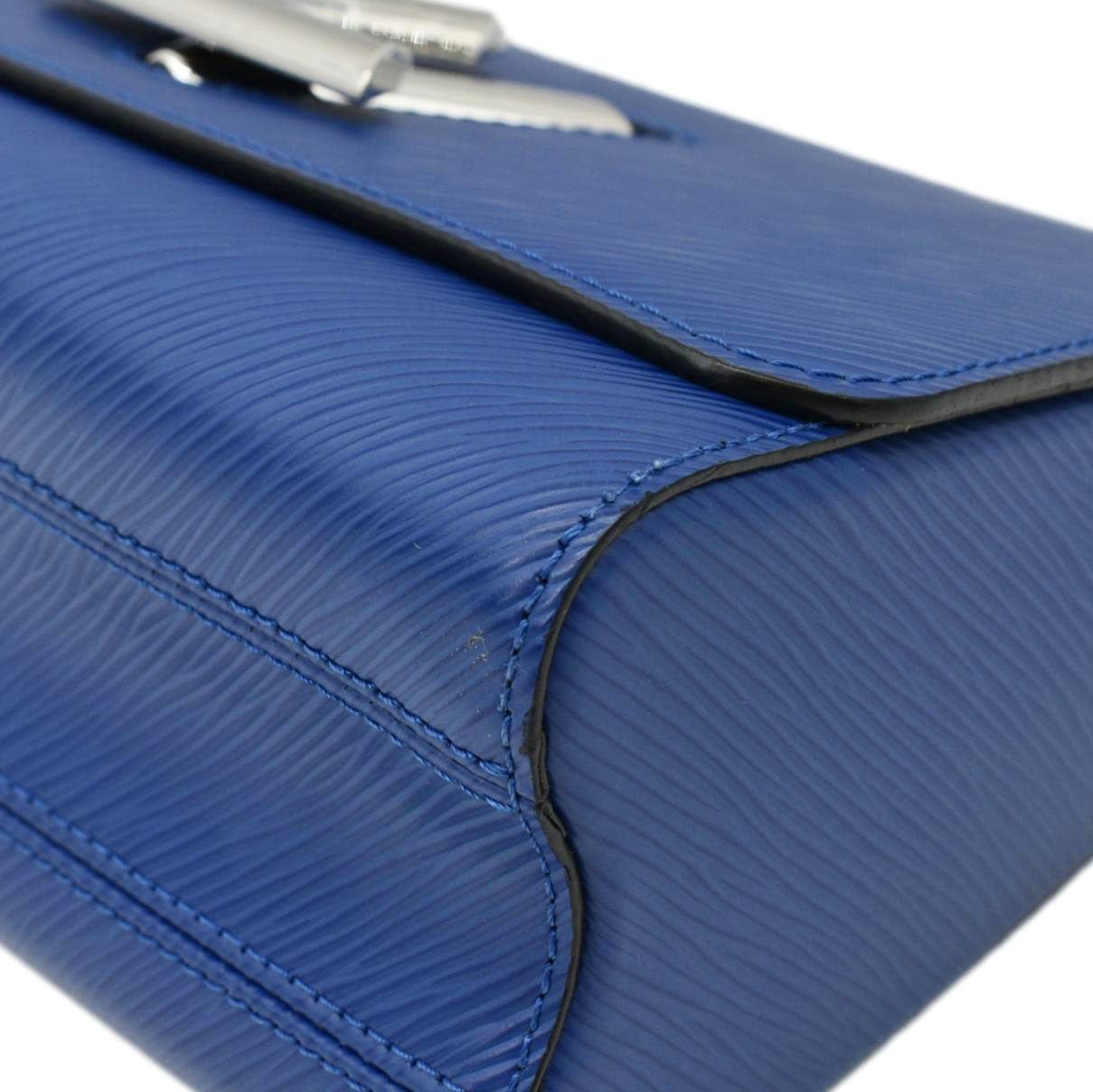 LOUIS VUITTON Twist MM Braided Handle Epi Leather Shoulder Bag Blue