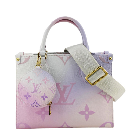 LOUIS VUITTON Onthego PM Monogram Giant Canvas Tote Bag Sunrise Pastel