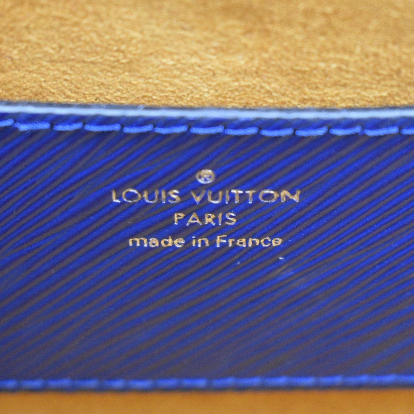 LOUIS VUITTON Twist MM Braided Handle Epi Leather Shoulder Bag Blue