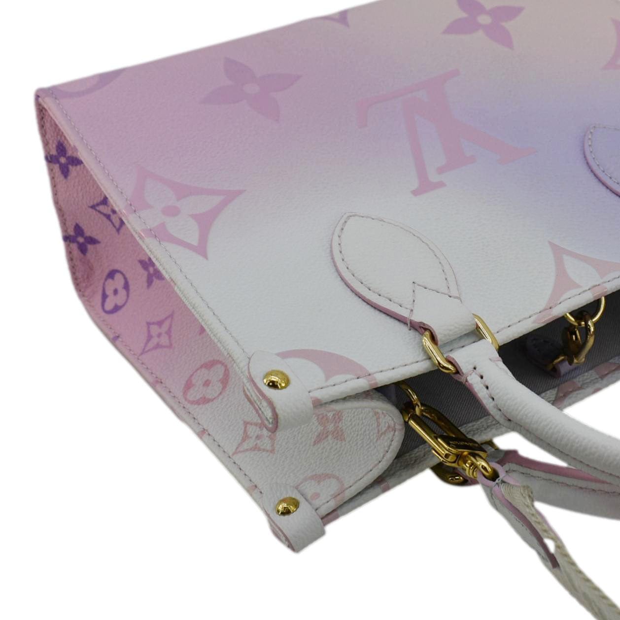 LOUIS VUITTON Onthego PM Monogram Giant Canvas Tote Bag Sunrise Pastel