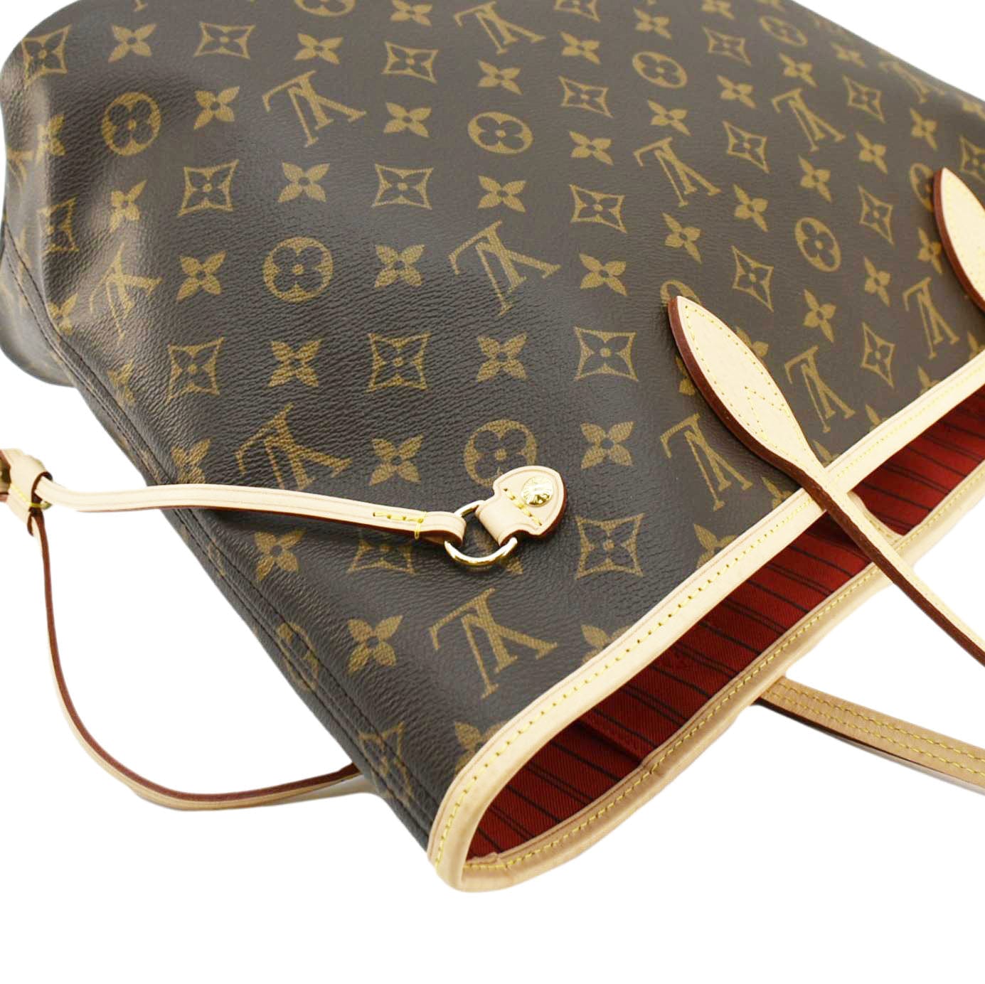 LOUIS VUITTON Neverfull MM Monogram Canvas Tote Bag Fuschia