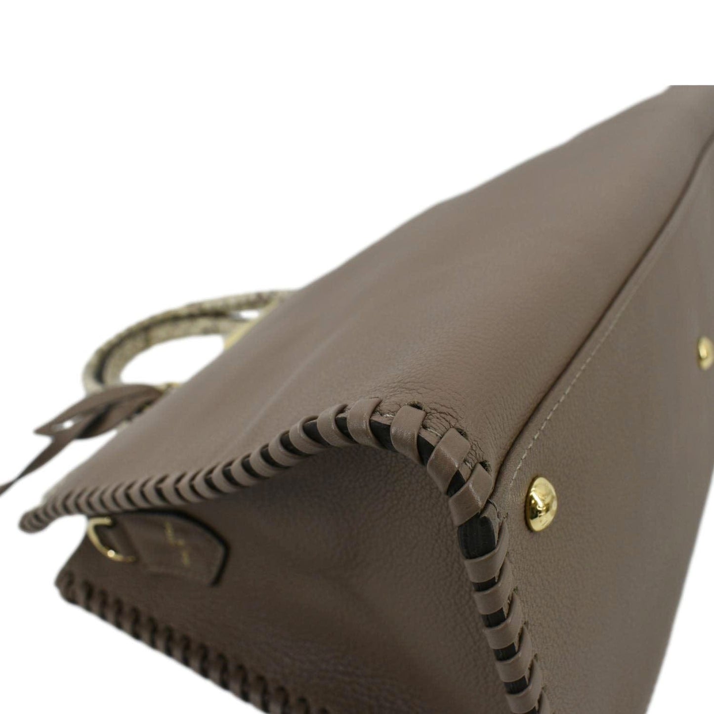 LOUIS VUITTON Very Zipped Python Leather Tote Shoulder Bag Beige