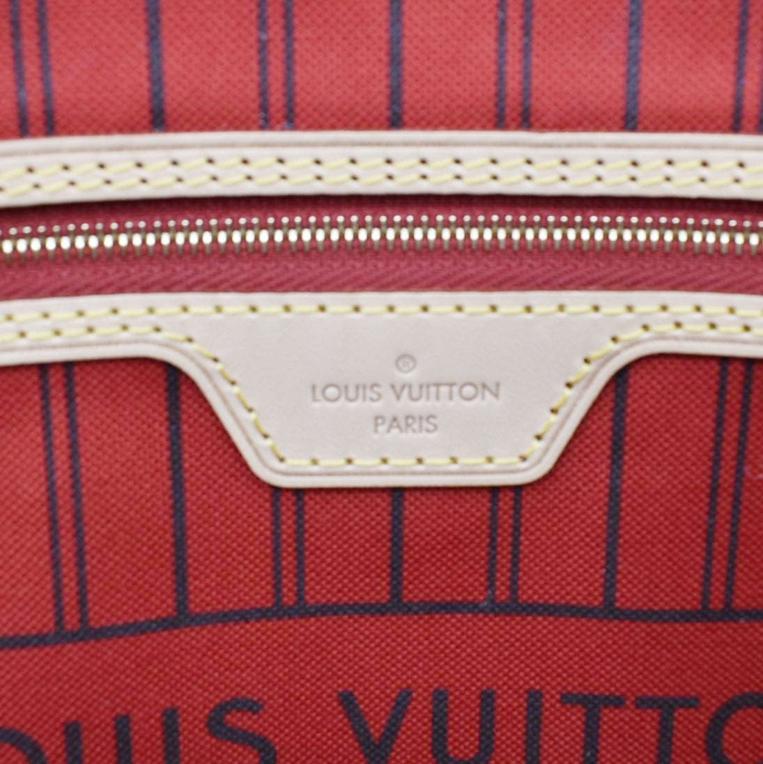 LOUIS VUITTON Neverfull MM Monogram Canvas Tote Bag Fuschia