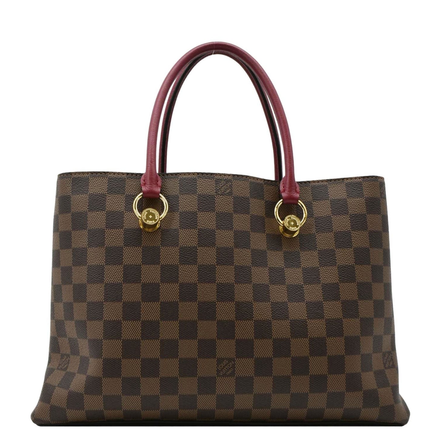 LOUIS VUITTON LV Riverside Damier Ebene Tote Bag Brown