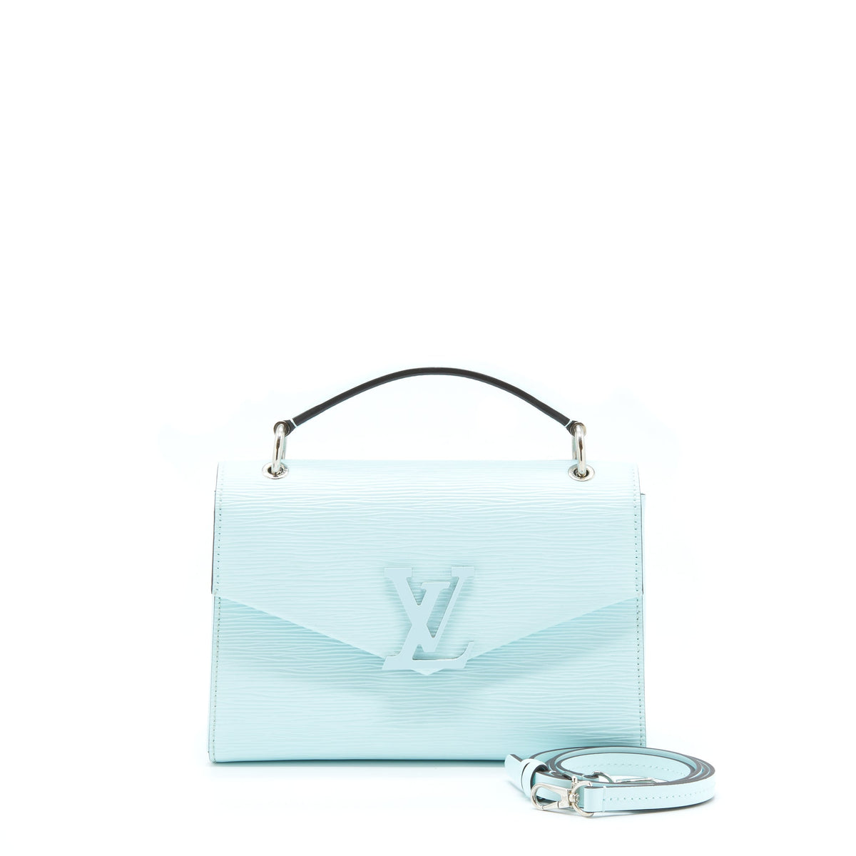 Louis Vuitton Top Handle Flap Bag Epi Light Blue SHW