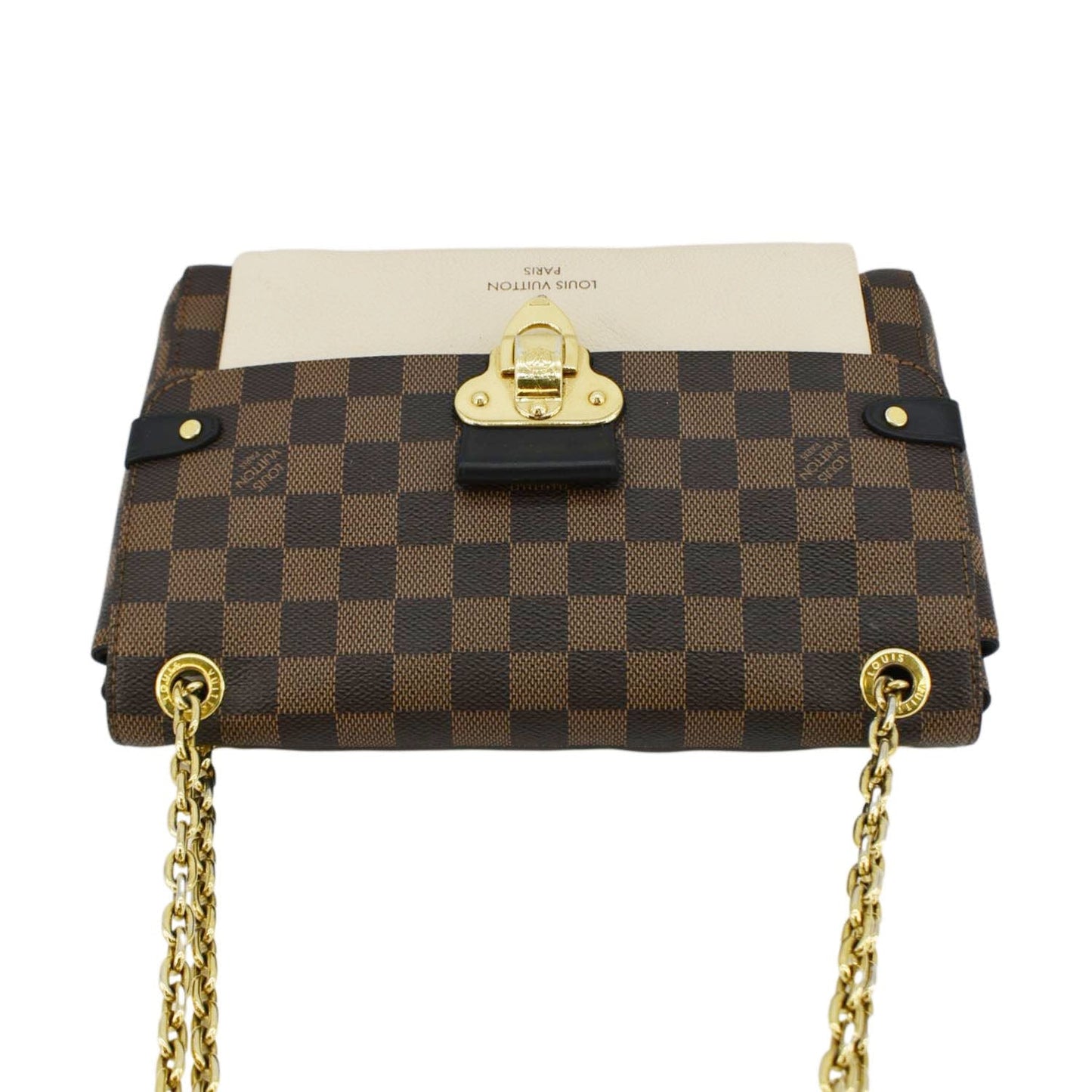 LOUIS VUITTON Vavin PM Damier Ebene Crossbody Bag Cream