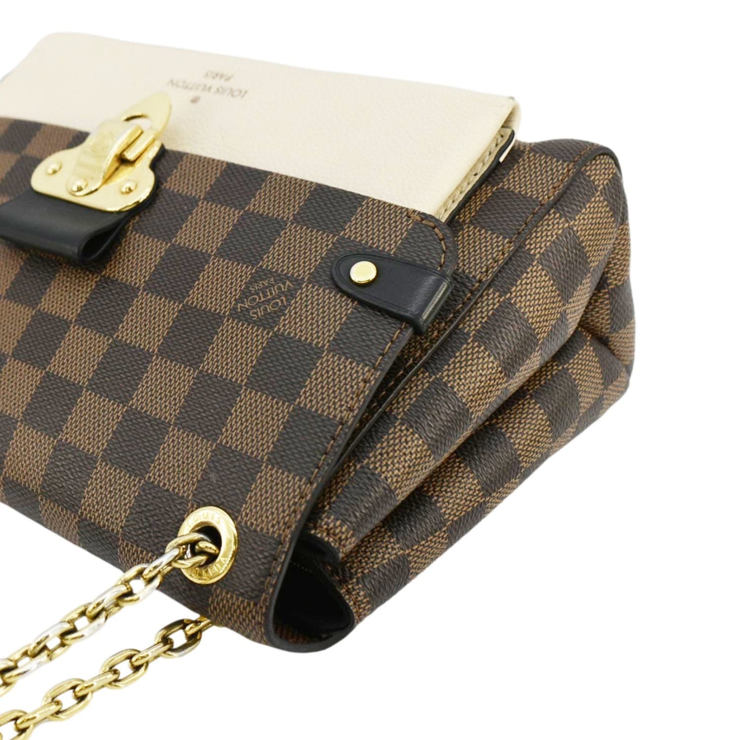 LOUIS VUITTON Vavin PM Damier Ebene Crossbody Bag Cream