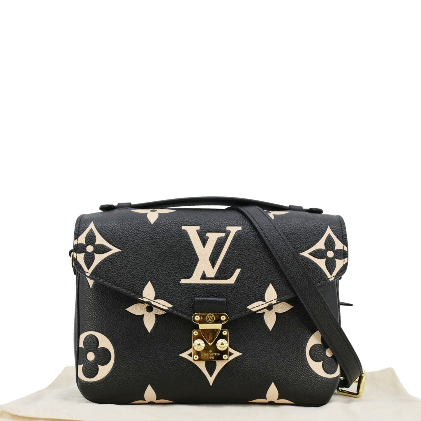 LOUIS VUITTON Metis Pochette Empreinte Leather Crossbody Bag Bicolor