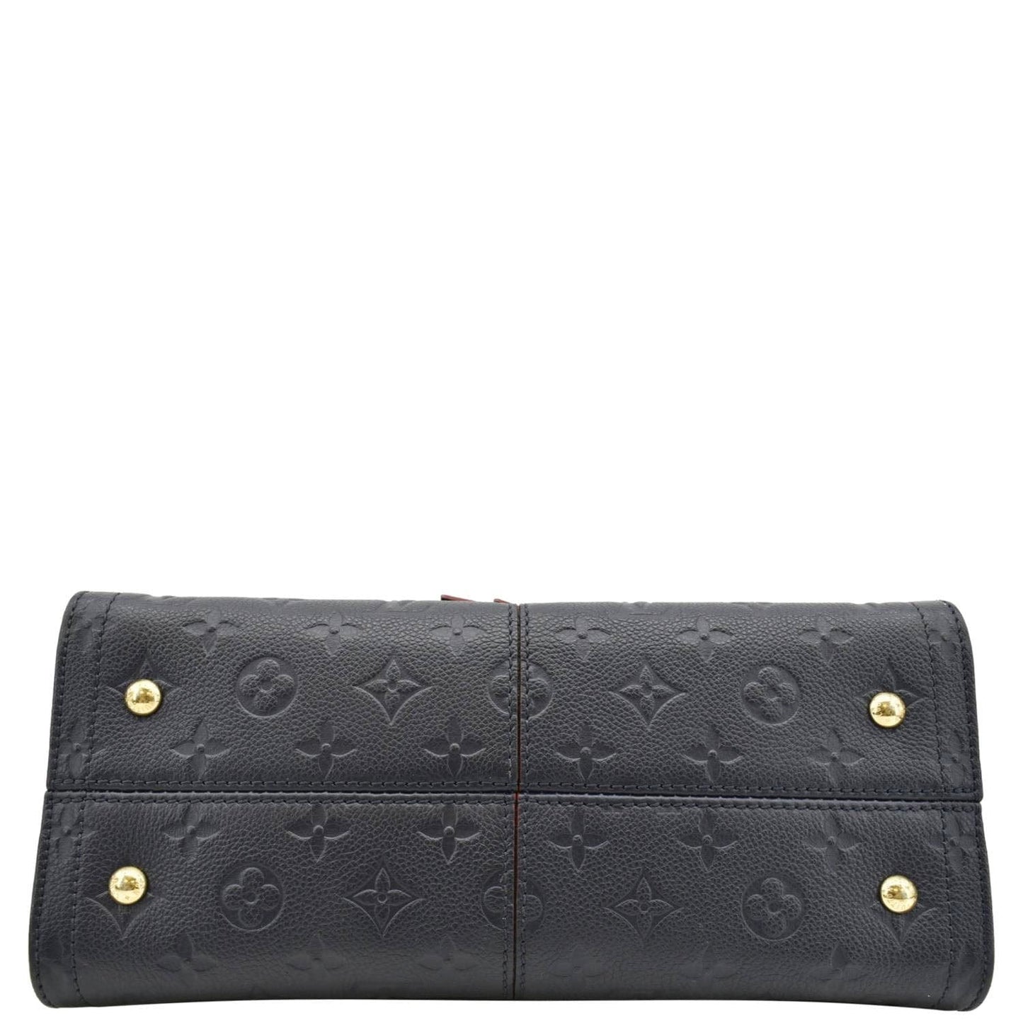 LOUIS VUITTON Sully PM Monogram Empreinte Leather Shoulder Bag Navy Blue