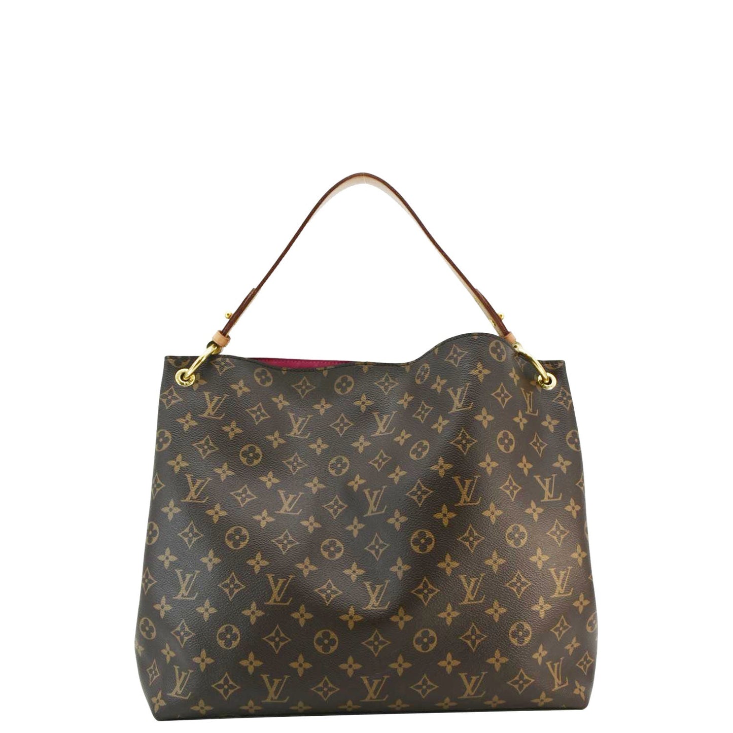 LOUIS VUITTON Graceful MM Monogram Canvas Hobo Shoulder Bag Brown