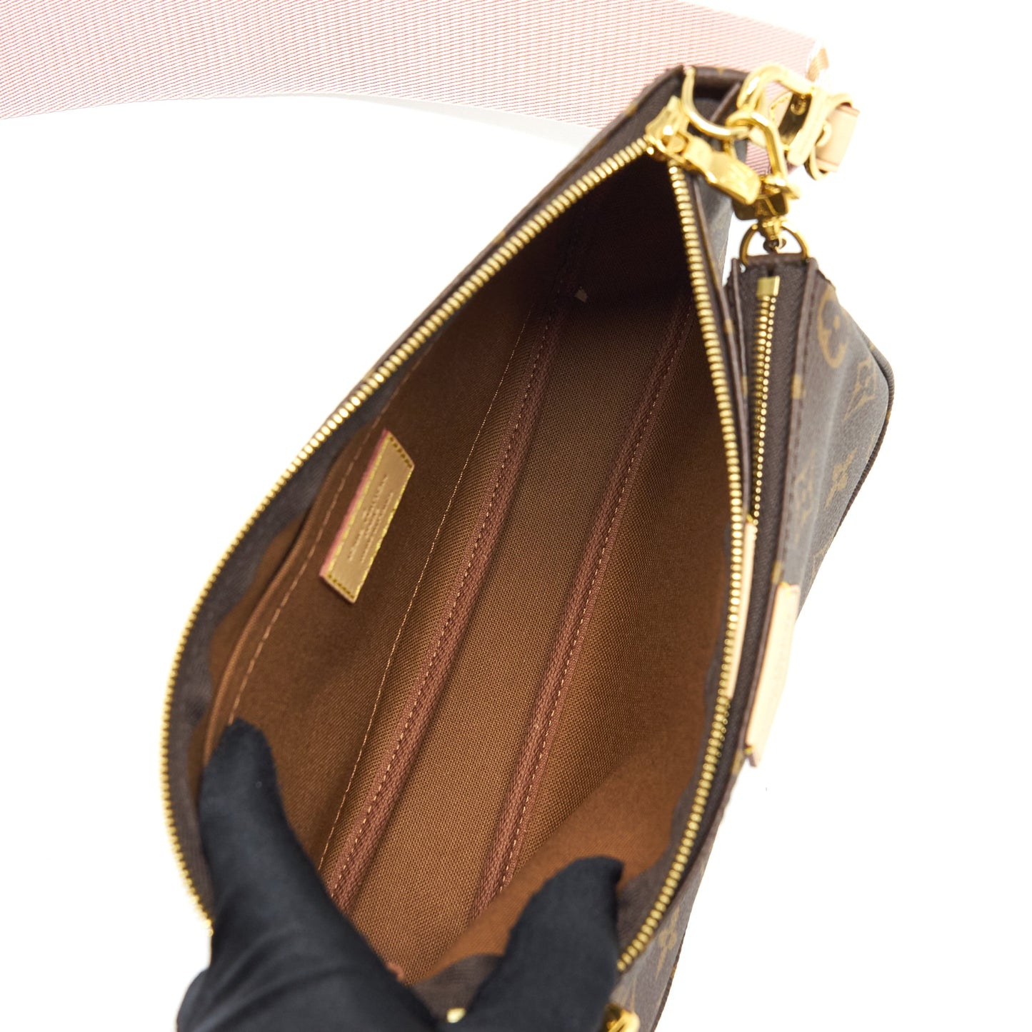Louis Vuitton Multi Pochette Accessories Monogram Canvas Rose Clair GHW