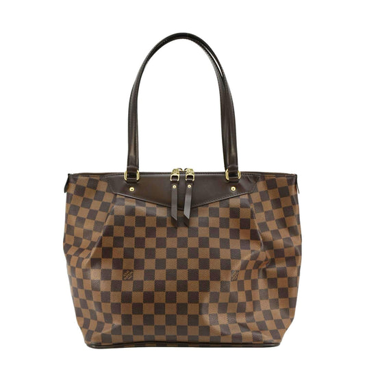LOUIS VUITTON Westminster GM Damier Ebene Tote Shoulder Bag Brown