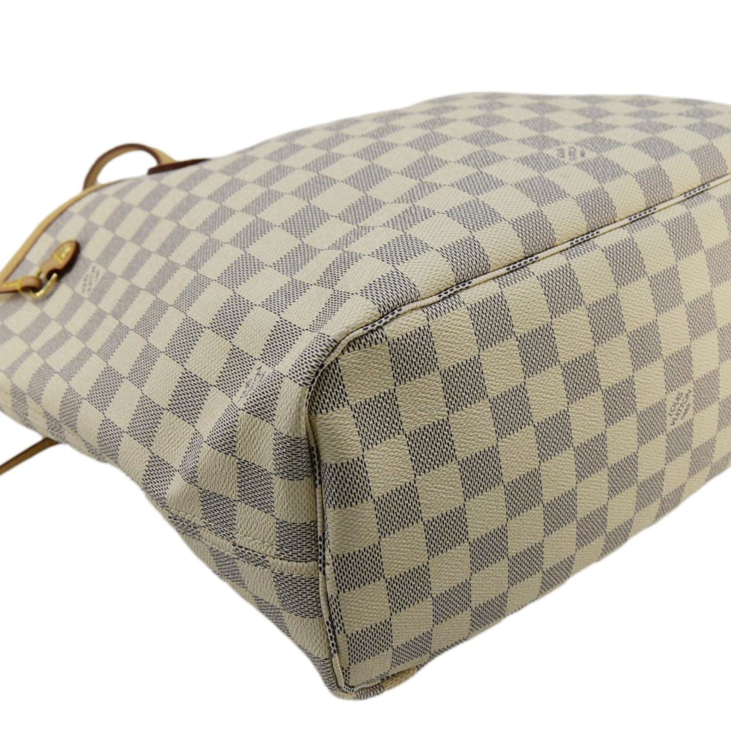 LOUIS VUITTON Neverfull MM Damier Azur Tote Shoulder Bag Rose Bellarine