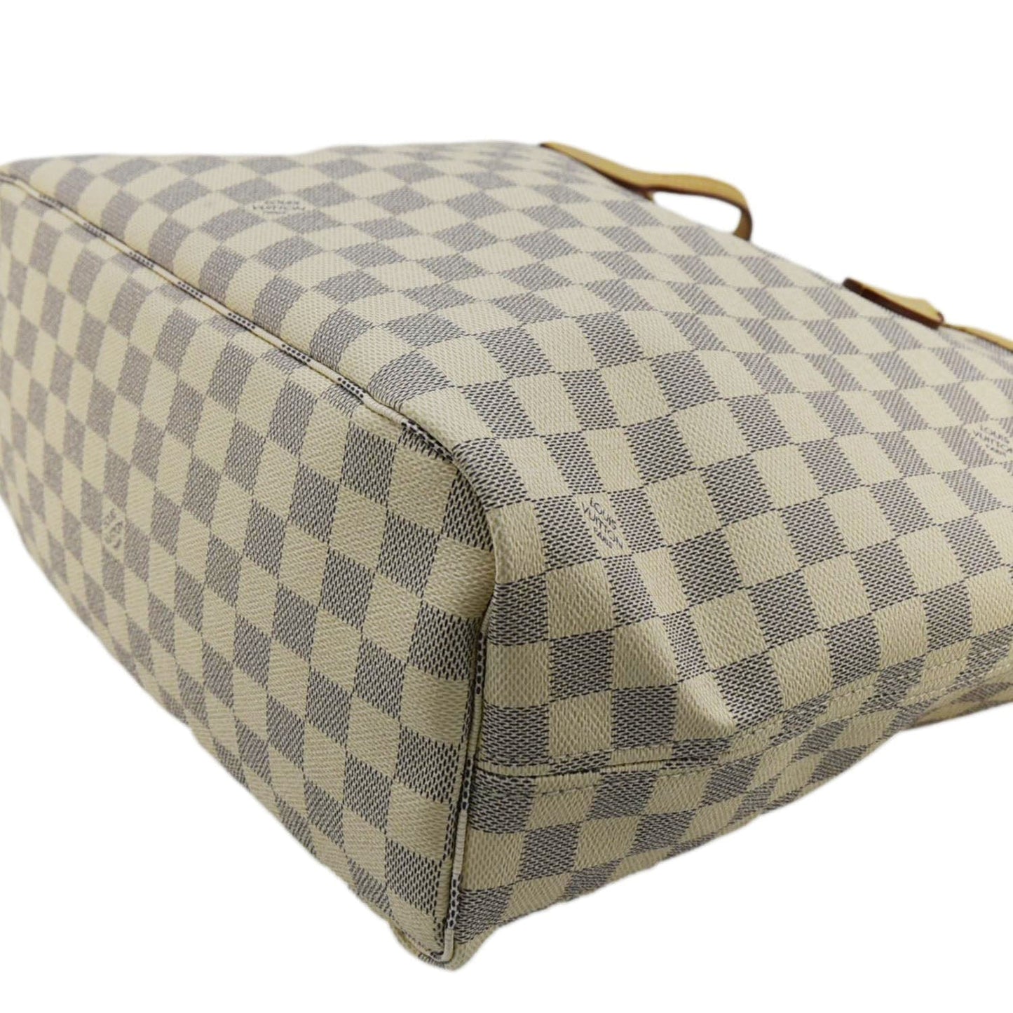 LOUIS VUITTON Neverfull MM Damier Azur Tote Shoulder Bag Rose Bellarine