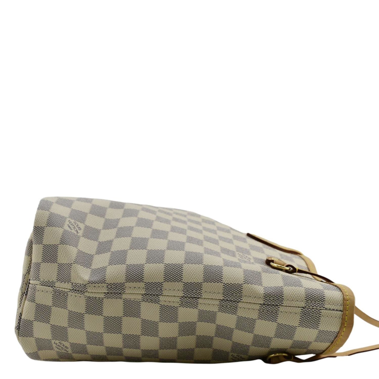LOUIS VUITTON Neverfull MM Damier Azur Tote Shoulder Bag Rose Bellarine