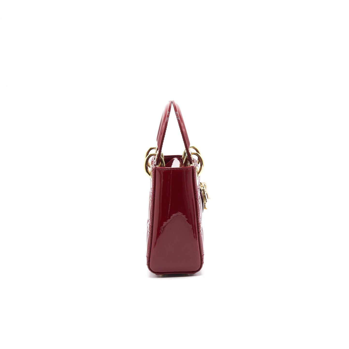 Dior Mini Lady Dior Patent Leather Red with GHW