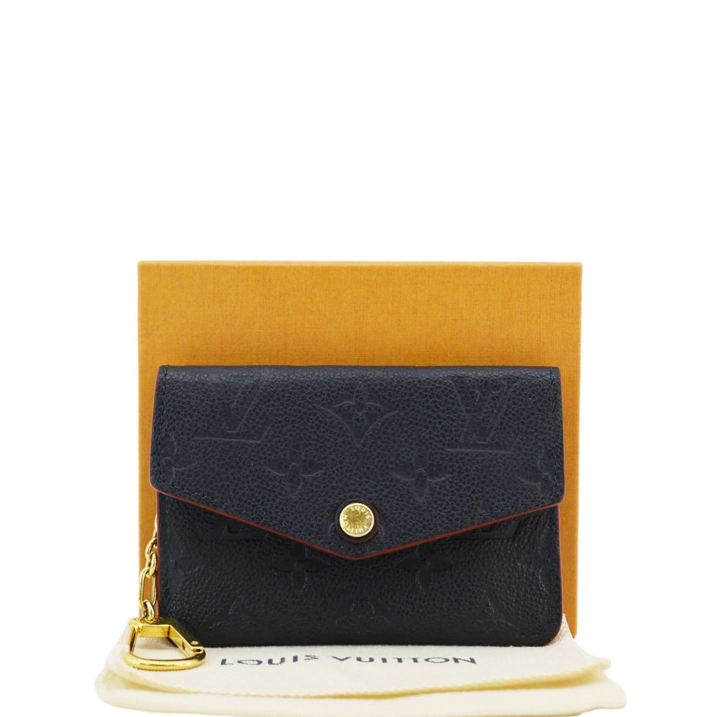 LOUIS VUITTON Victorine Monogram Empreinte Wallet Navy Blue